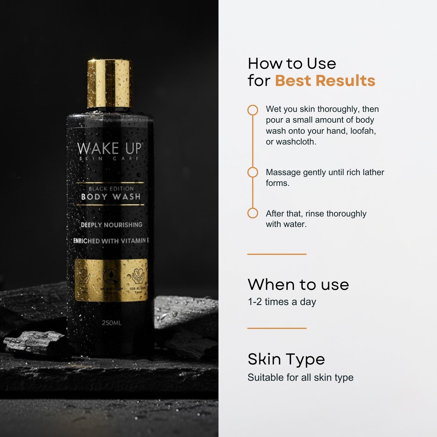 Black Edition Body Wash -250ml